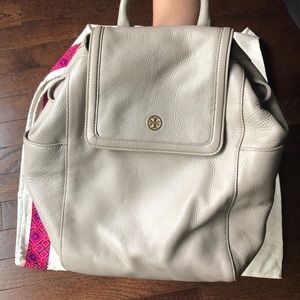 Tory burch all leather backpack purse